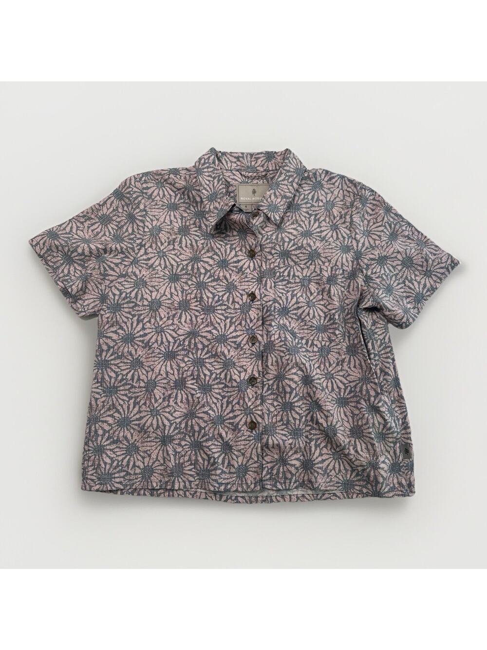 Royal Robbins | Camino Pucker Short Sleeve Camp Shirt Size Small Relaxed Fit